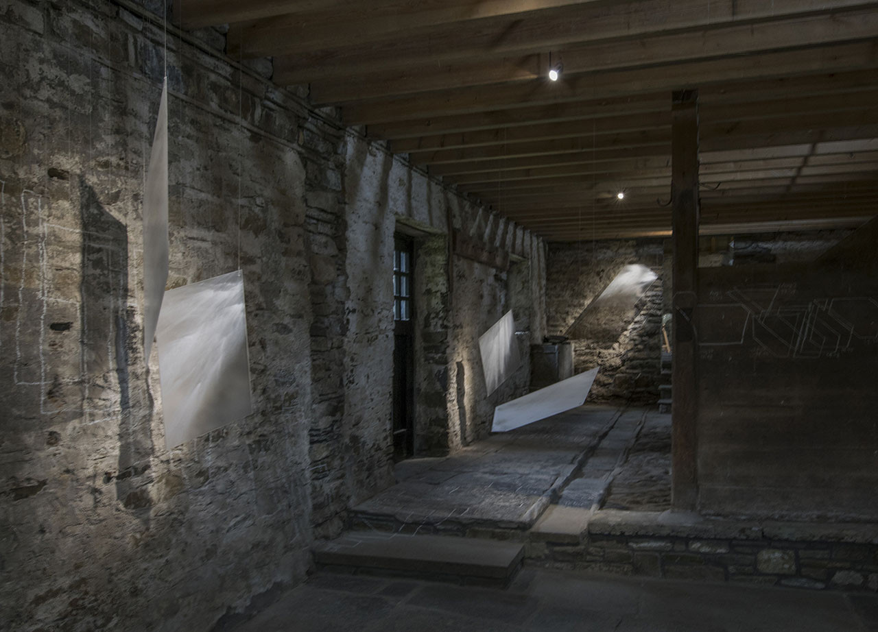Byre, Latheron House: Tracing Light (installation overview)